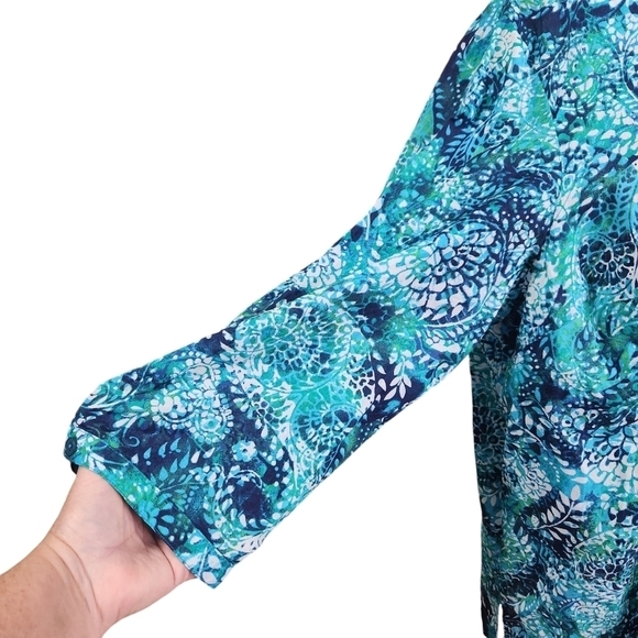 Catherines Womens Plus Size Pintuck Buttonfront Blouse, sz 2X - Picture 5 of 12